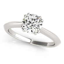 Load image into Gallery viewer, 14k White Gold Double Prong Set Solitaire Diamond Engagement Ring (1 cttw)
