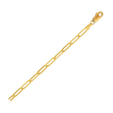 14K Yellow Gold Lite Paperclip Anklet (3.2mm)-0