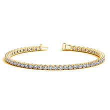 Load image into Gallery viewer, Lab Grown Round Diamond Tennis Bracelet in 14k Yellow Gold (5 cctw  F/G  VS2/SI1)-0
