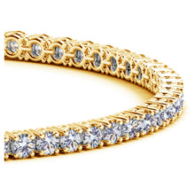 Load image into Gallery viewer, Lab Grown Round Diamond Tennis Bracelet in 14k Yellow Gold (5 cctw  F/G  VS2/SI1)-1
