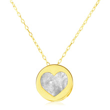 Load image into Gallery viewer, 14k Yellow Gold Necklace with Heart in Mother of Pearl
