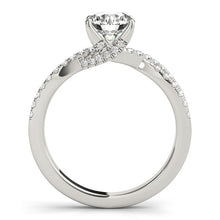 Load image into Gallery viewer, 14k White Gold Fancy Prong Split Shank Diamond Engagement Ring (1 1/4 cttw)
