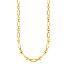 Load image into Gallery viewer, 14k Yellow Gold Twisted and Polished Link Necklace
