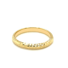 Load image into Gallery viewer, 14k Yellow Gold Textured Comfort Fit Wedding Band
