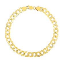 Load image into Gallery viewer, 7.0mm 10k Yellow Gold Curb Bracelet
