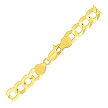 Load image into Gallery viewer, 7.0mm 10k Yellow Gold Curb Bracelet
