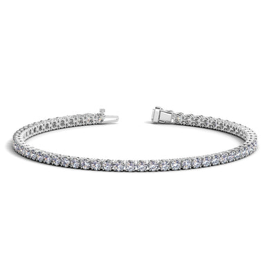 Lab Grown Round Diamond Tennis Bracelet in 14k White Gold (4 cctw F/G  VS2/SI1)-0