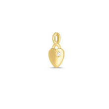 Load image into Gallery viewer, 14k Yellow Gold Mini Diamond Heart Charm-1
