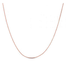 Load image into Gallery viewer, Double Extendable Diamond Cut Cable Chain in 14k Rose Gold (0.80mm)-1
