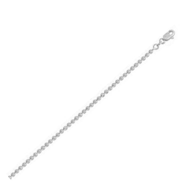 Moon Cut Bead Chain in 14k White Gold (2.5 mm)-0