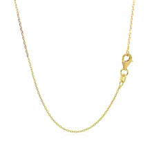 Load image into Gallery viewer, 18k Yellow Gold Diamond Cut Cable Link Chain 0.8mm-3
