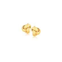 Load image into Gallery viewer, 10k Yellow Gold Love Knot Stud Earrings
