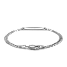 Load image into Gallery viewer, 14k White Gold Curb Link Chain Polished Children&#39;s ID Bracelet
