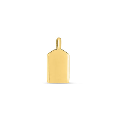 14k Yellow Gold Mini Tag Charm-0