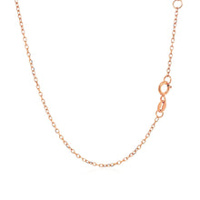 Load image into Gallery viewer, 14k Rose Gold 17 inch Necklace with Round White Topaz
