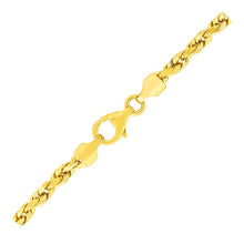 Load image into Gallery viewer, 3.5mm 10k Yellow Gold Solid Diamond Cut Rope Bracelet
