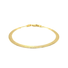 Load image into Gallery viewer, 4.0mm 14k Yellow Gold Super Flex Herringbone Bracelet
