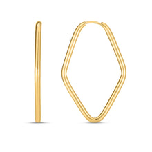 Load image into Gallery viewer, 14k Yellow Gold Endless Marquise Hoops-0
