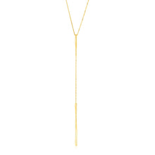 Load image into Gallery viewer, 14k Yellow Gold Lariat Necklace with Polished Twisted Bars
