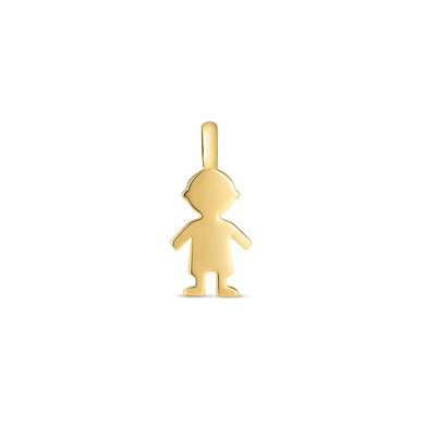 14k Yellow Gold Mini Boy Charm-0