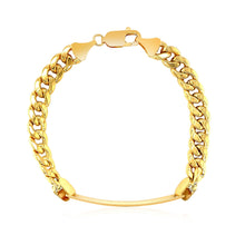 Load image into Gallery viewer, 14k Yellow Gold Men&#39;s ID Cuban Chain Bracelet
