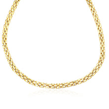 Load image into Gallery viewer, 14k Yellow Gold Panther Chain Link Shiny Necklace
