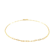 Load image into Gallery viewer, 14K Yellow Gold Fine Paperclip Anklet (1.5mm)
