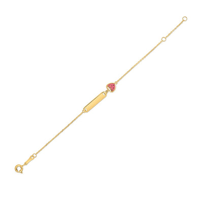 14k Yellow Gold Strawberry Childrens Bracelet-0