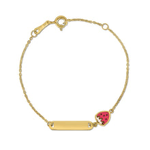 Load image into Gallery viewer, 14k Yellow Gold Strawberry Childrens Bracelet-1
