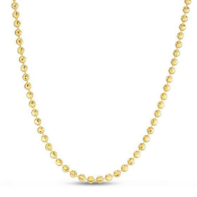 Moon Cut Bead Chain in 14k Yellow Gold (4.0 mm)-0