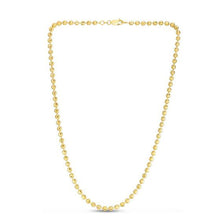 Load image into Gallery viewer, Moon Cut Bead Chain in 14k Yellow Gold (4.0 mm)-1
