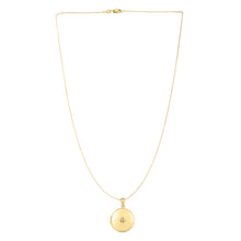 Load image into Gallery viewer, 14k Yellow Gold Round North Star Locket Necklace-0
