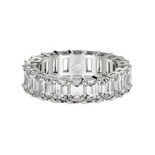 Load image into Gallery viewer, Emerald Cut Lab Grown Diamond Eternity Ring in 14k White Gold (2 cttw FG/VS2)-1
