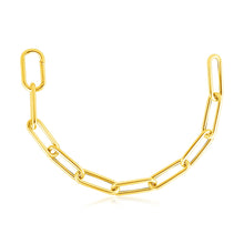 Load image into Gallery viewer, 14k Yellow Gold Rounded Paperclip Chain Necklace
