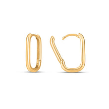 Load image into Gallery viewer, 14k Yellow Gold Large Paperclip Huggies-1
