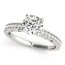 Load image into Gallery viewer, 14k White Gold Antique Style Diamond Engagement Ring (1 1/8 cttw)
