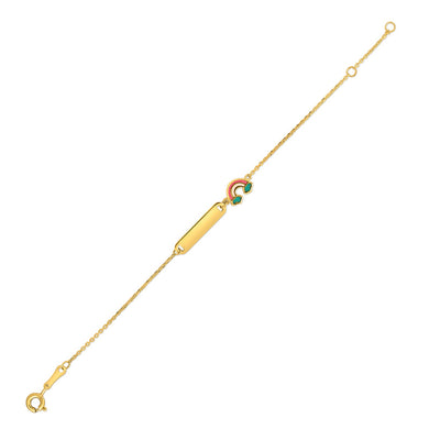 14k Yellow Gold Rainbow Childrens Bracelet-0