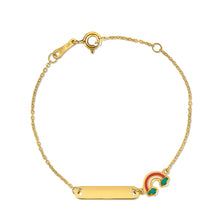 Load image into Gallery viewer, 14k Yellow Gold Rainbow Childrens Bracelet-1
