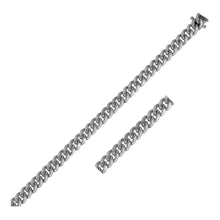 Load image into Gallery viewer, 5.0mm 14k White Gold Classic Miami Cuban Solid Bracelet-0
