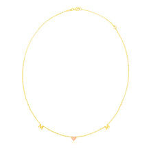 Load image into Gallery viewer, 14k Yellow and Rose Gold Mom Necklace
