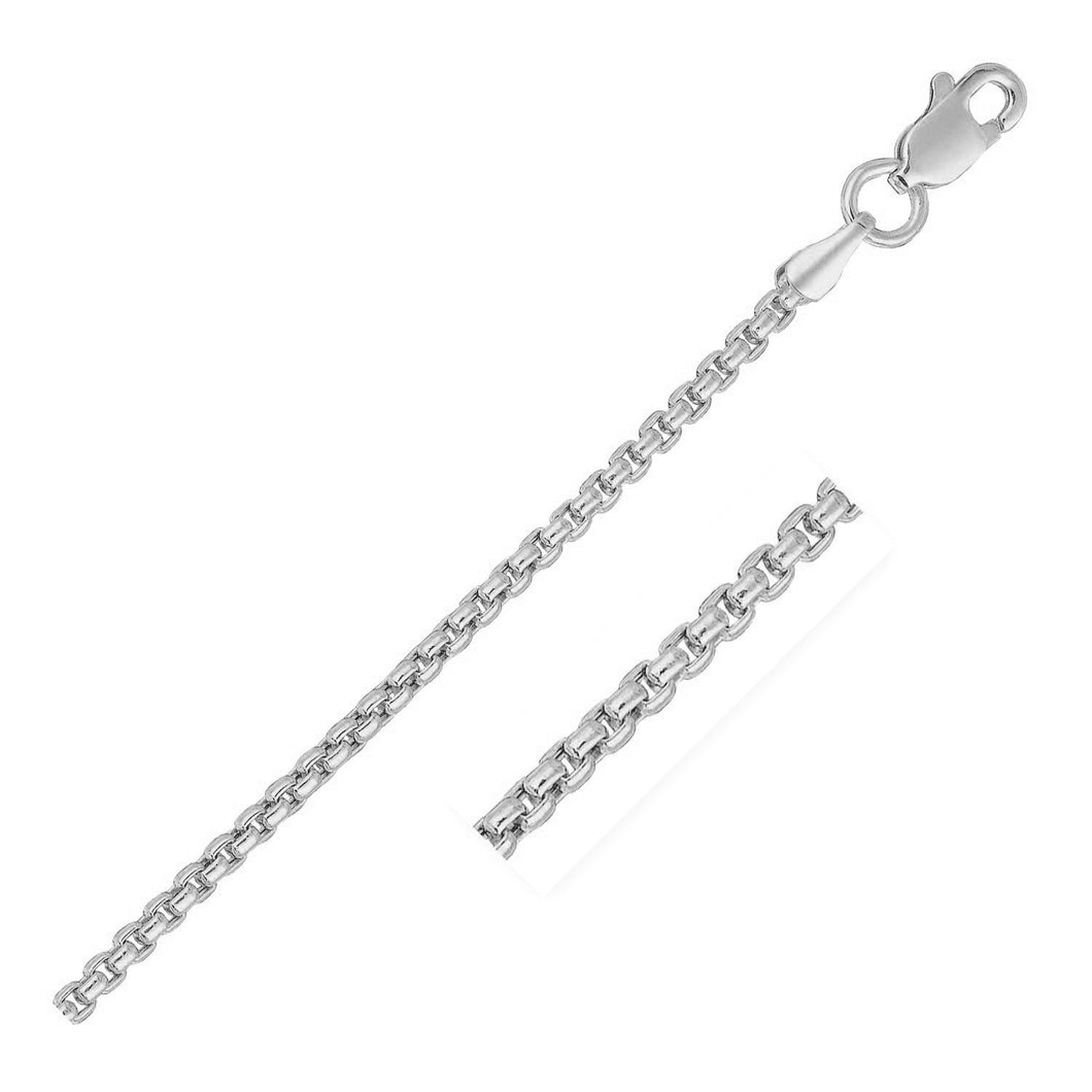 14k White Gold Solid Round Box Chain 1.6 mm-0