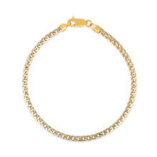 Load image into Gallery viewer, Round Pave Franco Chain Bracelet in 14k Yellow Gold (3.1 mm)-1
