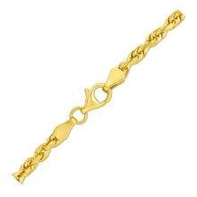 Load image into Gallery viewer, 4.0mm 10k Yellow Gold Solid Diamond Cut Rope Bracelet
