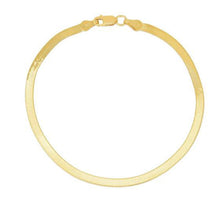 Load image into Gallery viewer, 1.5mm 14k Yellow Gold Super Flex Herringbone Anklet-1
