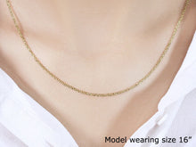 Load image into Gallery viewer, 18k Yellow Gold Diamond Cut Cable Link Chain 1.5mm-3
