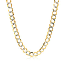 Load image into Gallery viewer, 5.7mm 14k Two Tone Gold Pave Curb Chain
