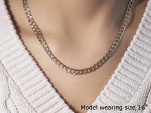 Load image into Gallery viewer, 5.7mm 14k Two Tone Gold Pave Curb Chain
