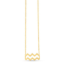 Load image into Gallery viewer, 14K Yellow Gold Aquarius Necklace-0
