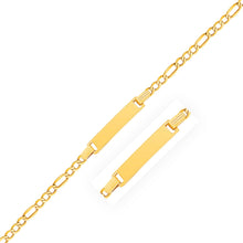 Load image into Gallery viewer, 14k Yellow Gold Figaro Link Children&#39;s ID Bracelet
