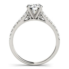 Load image into Gallery viewer, 14k White Gold Prong Set Graduated Diamond Engagement Ring (1 7/8 cttw)
